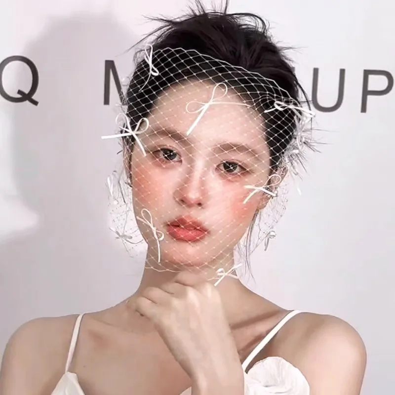 Short Face Bridal Veil Bowknot Wedding Veils For Evening Dinner Party Dress Women Gift Hair Accessories Brides Jewelry - Image 3