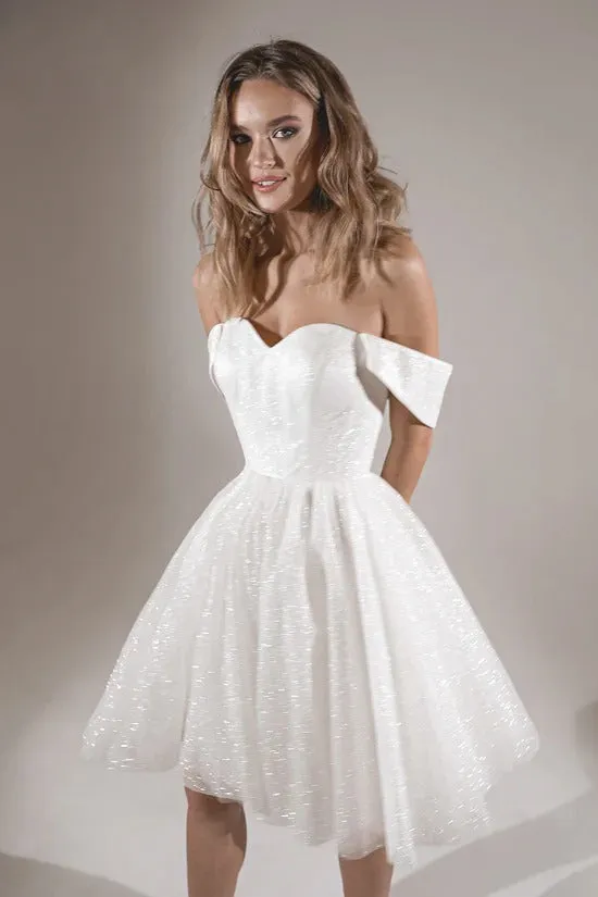 Sparkly Short Wedding Dress Bow Court Train Dress Satin Modern Mermaid Vestido De Novia Princess Gown - Image 2
