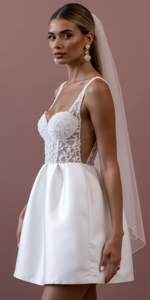 Short Mini Wedding Dress for Dancing, Celebrations, and Fun Receptions - Image 2