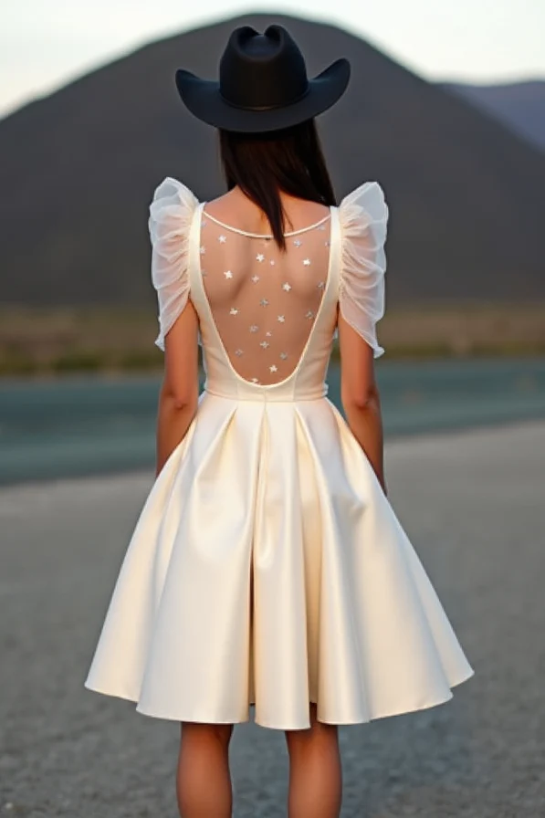 Short Mini Wedding Dress for Modern Brides Wanting a Chic Look - Image 3
