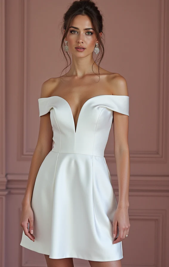 Short Mini Wedding Dress for Non-Traditional Brides Who Love Unique Styles - Image 2