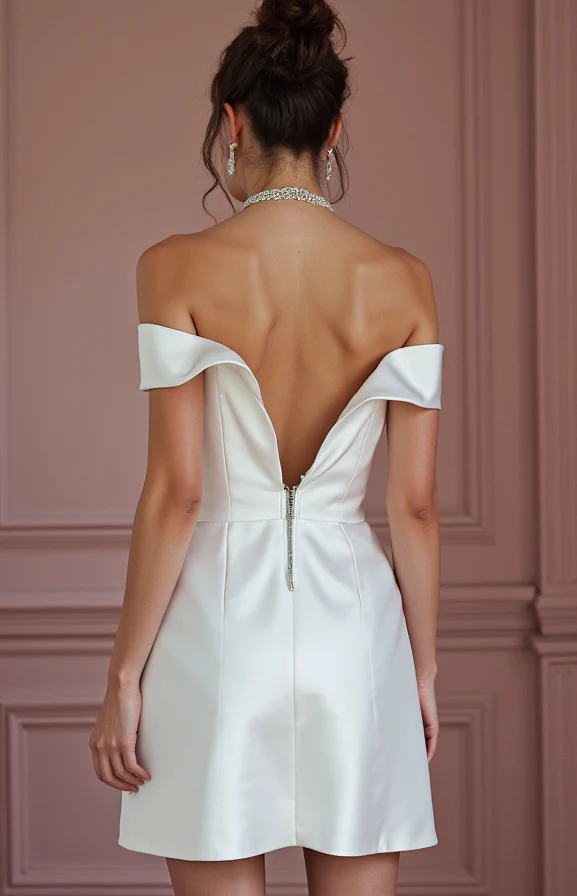 Short Mini Wedding Dress for Non-Traditional Brides Who Love Unique Styles - Image 3