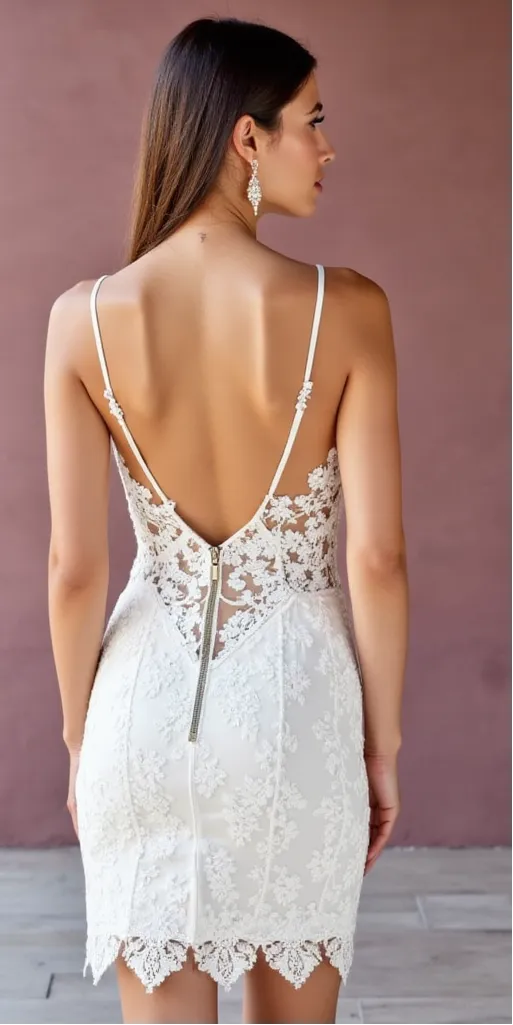 Short Mini Wedding Dress for Petite Brides Wanting a Unique Style - Image 3