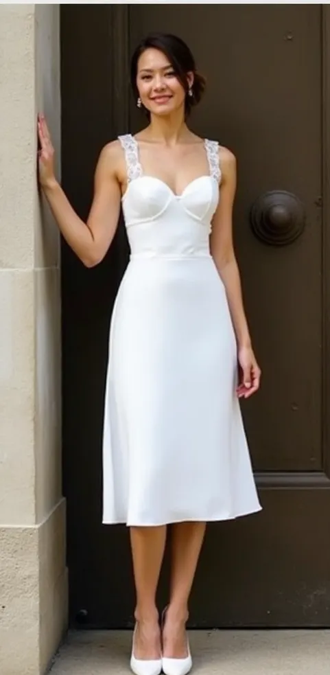 Short Mini Wedding Dress for Reception, Elopement, or Civil Ceremony - Image 2
