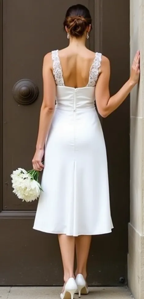 Short Mini Wedding Dress for Reception, Elopement, or Civil Ceremony - Image 3