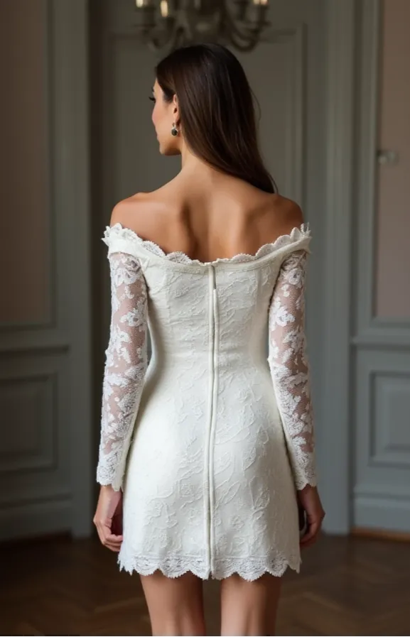 Short Wedding Dress for Courthouse Weddings and Civil Ceremonies - Image 3