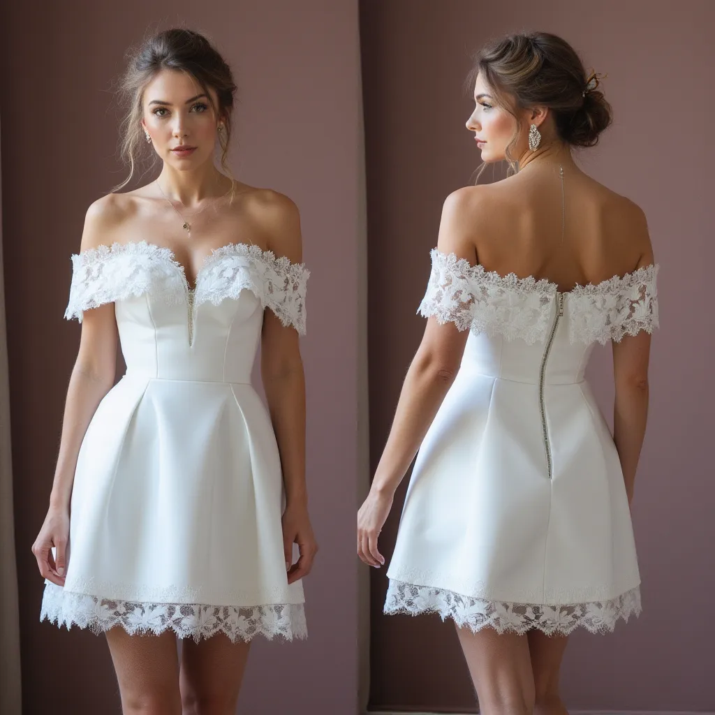 Short Wedding Dress for Plus Size Brides, Elegant and Comfortable - Image 5
