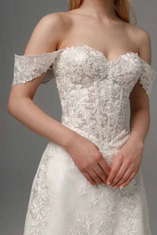 Short Lace Wedding Dress Modern Mermaid Bow Court Train Dress Satin Vestido De Novia Princess Gown - Image 3