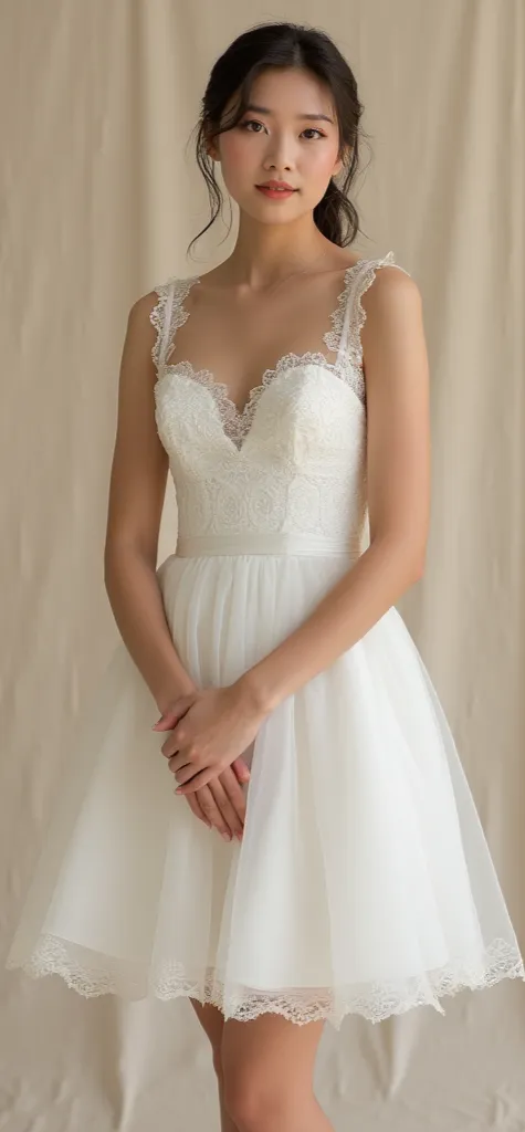 Short Wedding Dress with Sleeves for a Chic and Sophisticated Look - Image 2