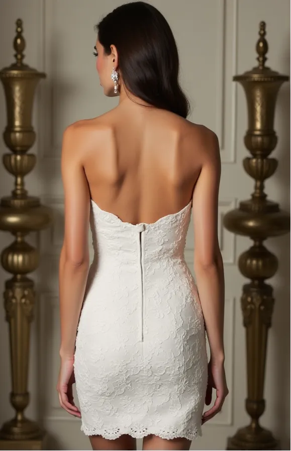 Short Wedding Dress with Stunning Details for Trendy Brides - Image 3