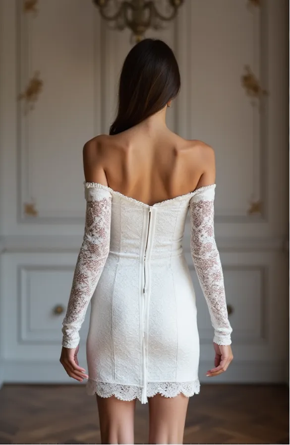 Short Wedding Dress with Stylish A-Line Silhouette for Brides - Image 3