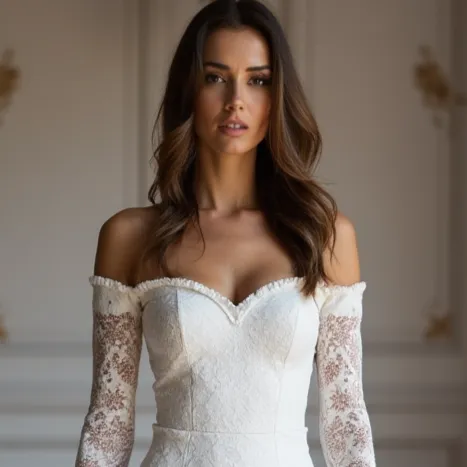 Short Wedding Dress with Stylish A-Line Silhouette for Brides - Image 4
