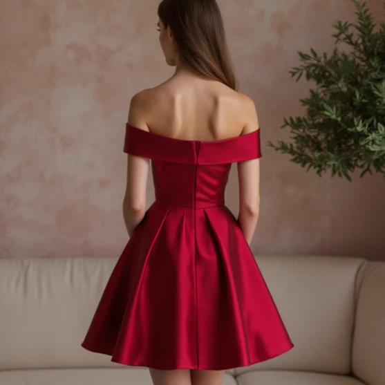 Show-Stopping Red Evening Dress & Prom Dress with Ombre Tulle and Sparkles - Image 5