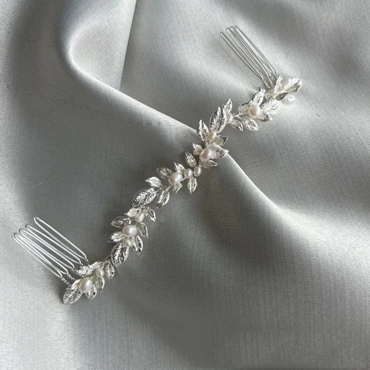 Silver Color Headband Tiara Hairband Bride Bridesmaids Flower Leaf Headpiece Headwear Wedding Accessories Bridal Hair Jewelry - Image 6