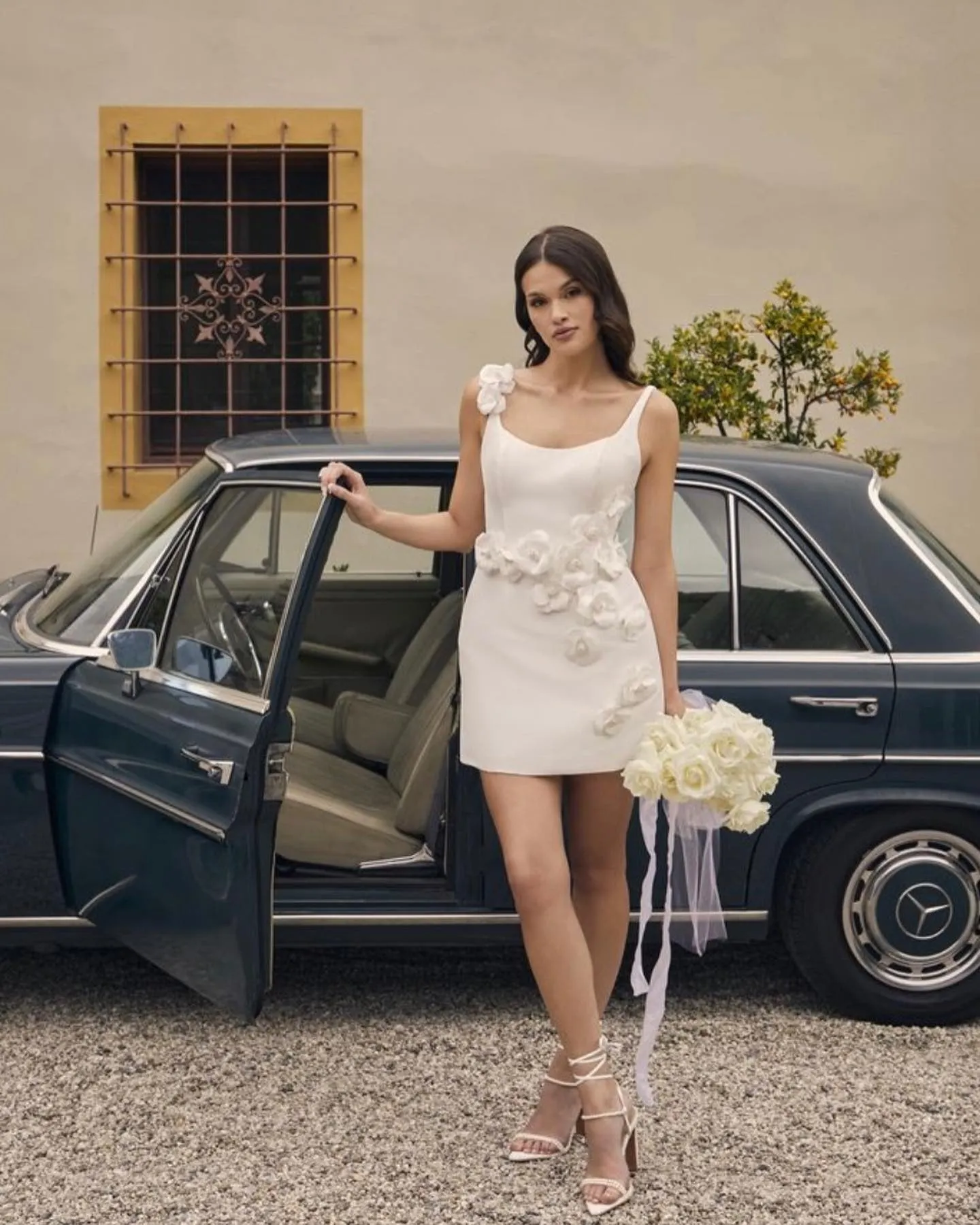Simple Short Wedding Dresses Square Neck Sleeveless Bridal Gowns Flowers Backless Above Knee Length A Line Vestidos De Novia - Image 3