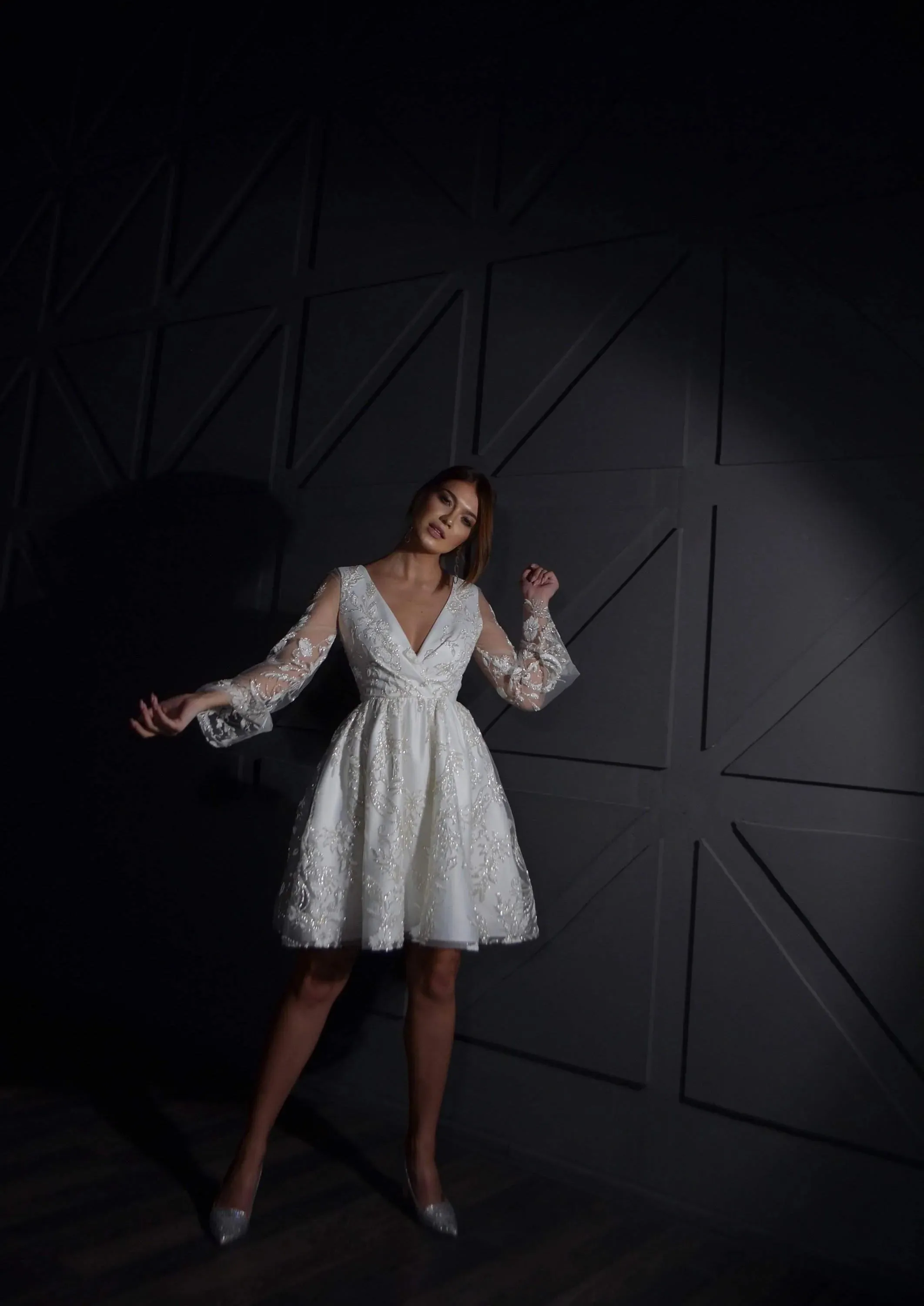 Long-Sleeve Lace Wedding Dress Vestido De Novia Satin Mermaid Princess Bridal Gown Bow Simple Court Train Dress - Image 6