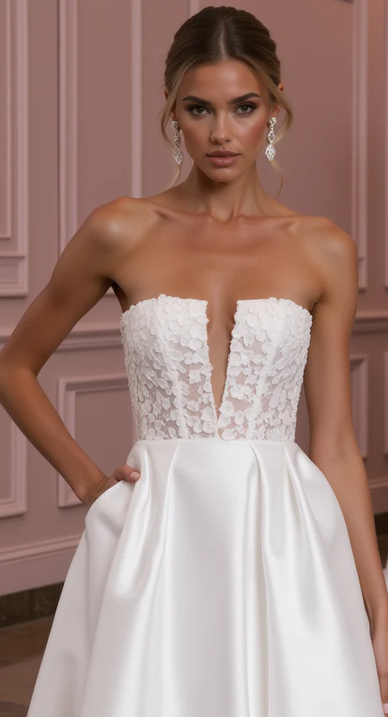 Soft A-Line Wedding Dress for a Boho and Romantic Wedding - Image 2