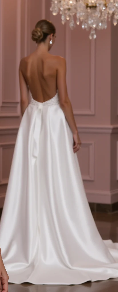Soft A-Line Wedding Dress for a Boho and Romantic Wedding - Image 3