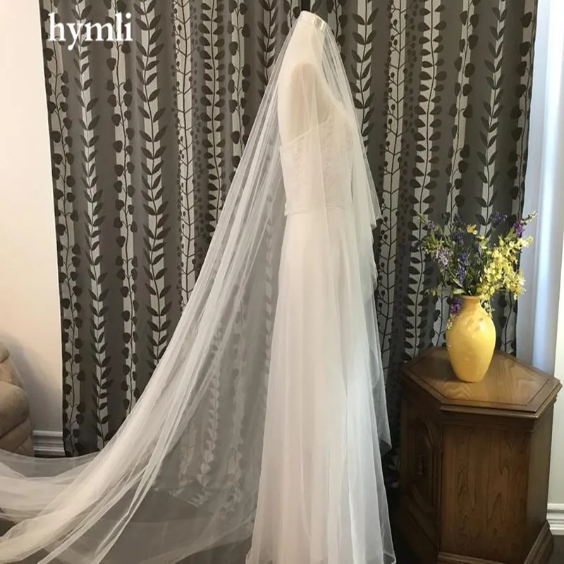 Soft Drop Veil__ 102" W X 120" L __ White / Off White / Ivory Blusher Veil Church Veil Cover Face No Comb - Image 2