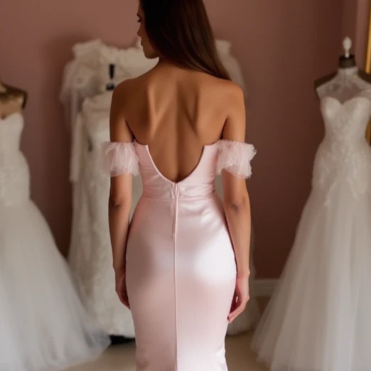 Sophisticated Pink Evening Dress & Prom Dress with Long Train for Maximum Drama - Image 5