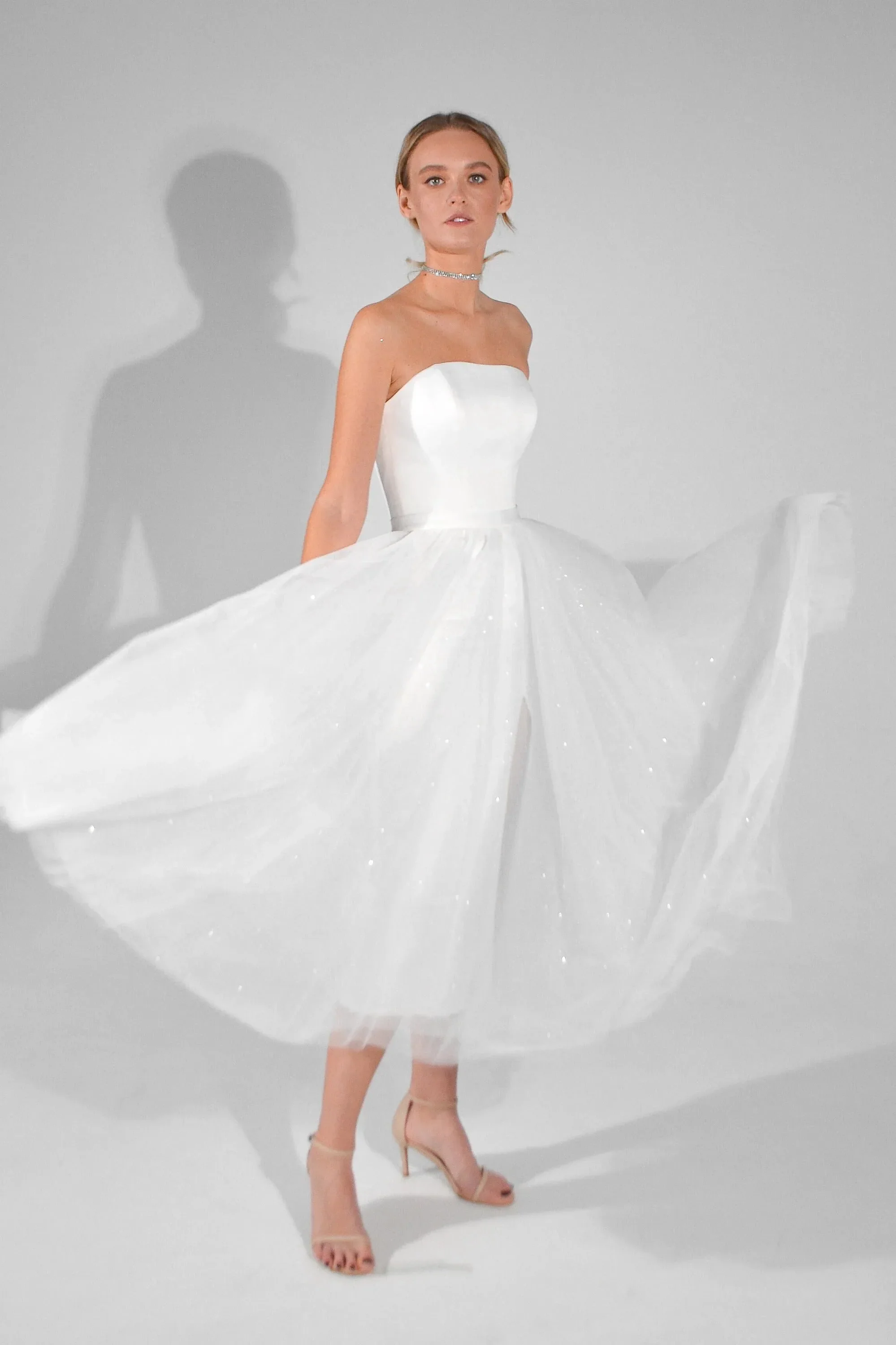 2 in 1 Wedding Dress Simple Court Train Bridal Gown Modern Dress Vestido De Novia Bow Satin Mermaid Princess - Image 5