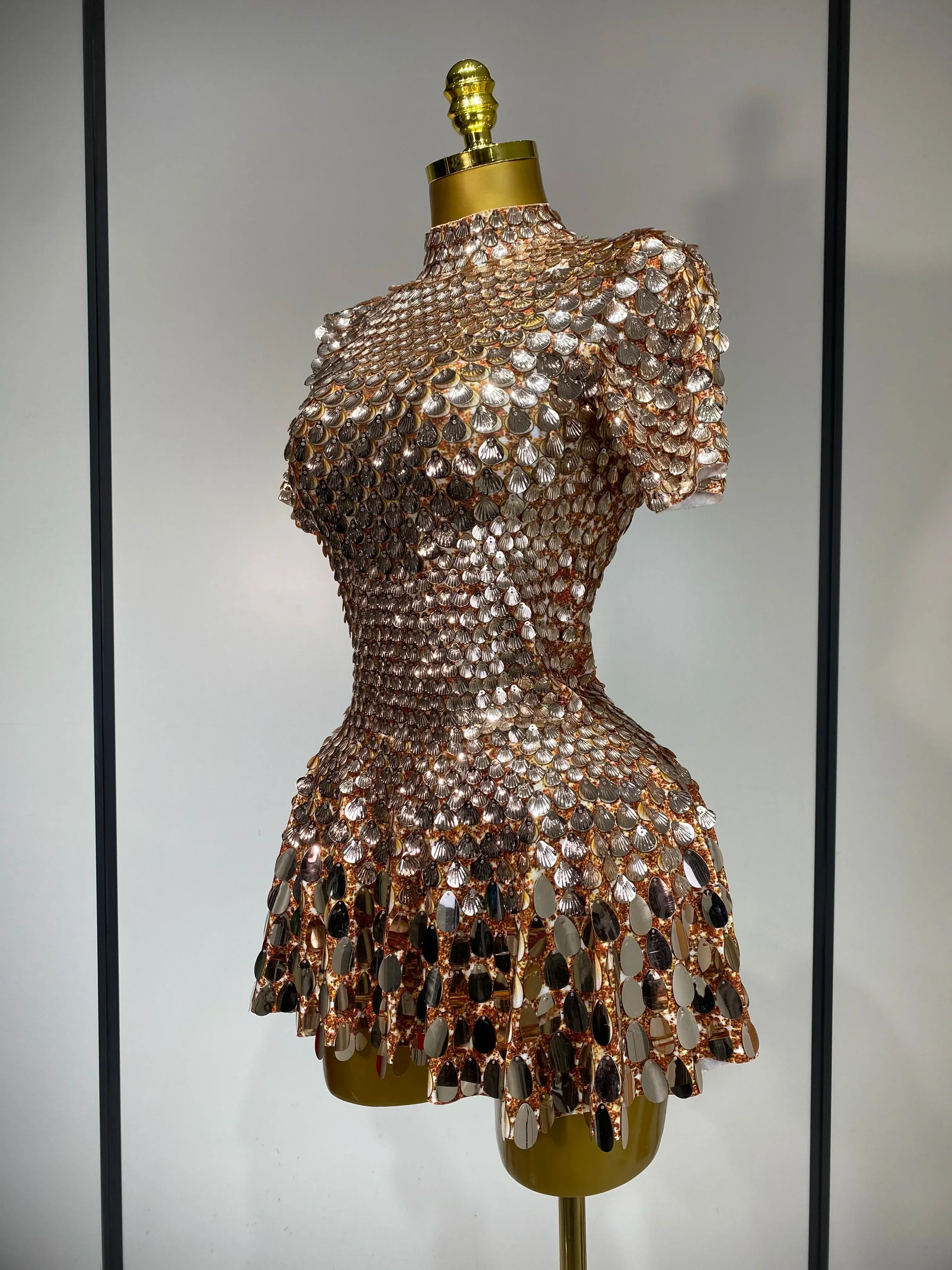 Sparkly Sequins Luxury Birthday Party Gown Short Dress Dancer Stage Performance Wear Women Sexy Nightclub Dress Festival Outfit - Image 2
