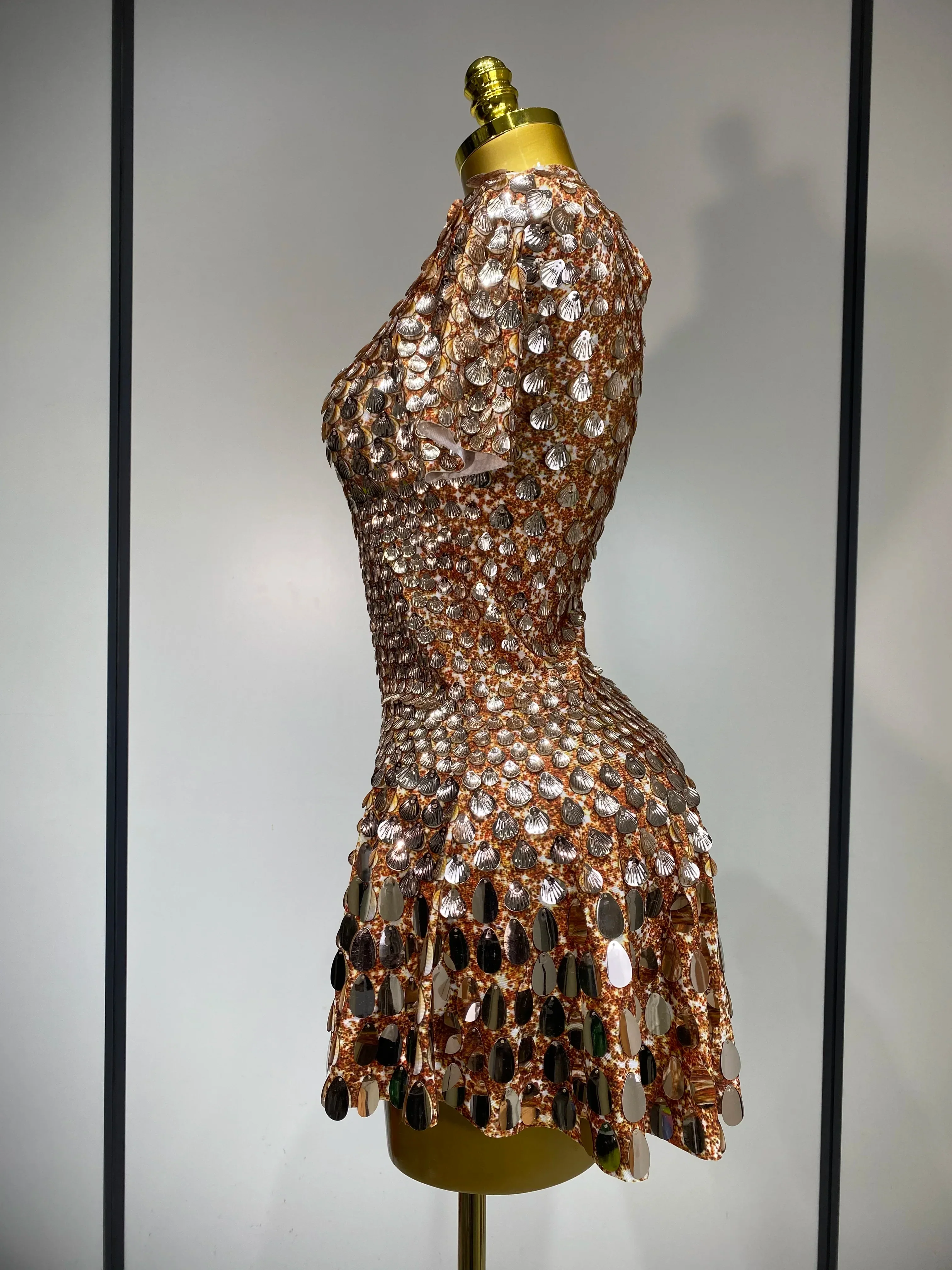 Sparkly Sequins Luxury Birthday Party Gown Short Dress Dancer Stage Performance Wear Women Sexy Nightclub Dress Festival Outfit - Image 3