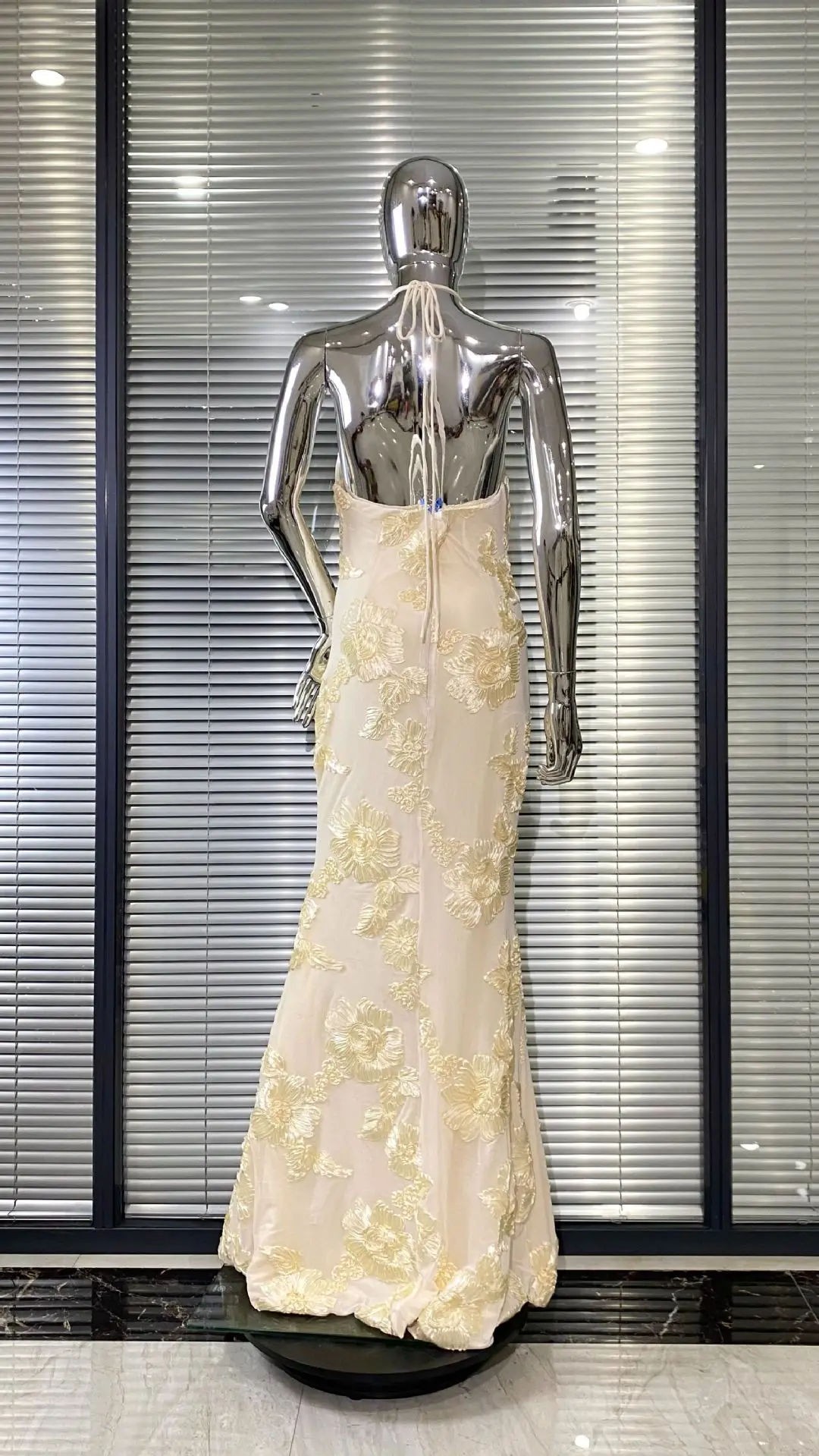Women Sexy Halter Off the Shoulder Embroidery Bodycon Long Dress Elegant Evening Party Birthday Cocktail Outfit - Image 5