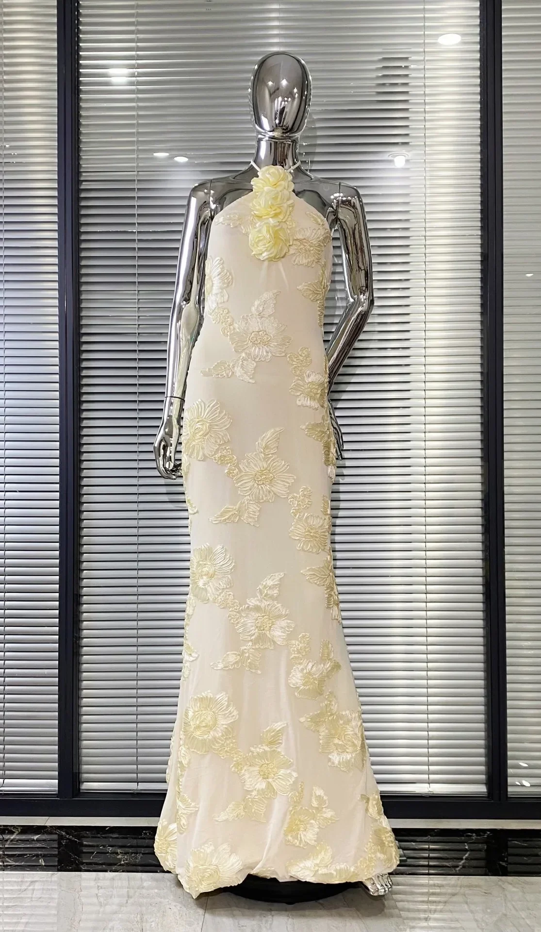 Women Sexy Halter Off the Shoulder Embroidery Bodycon Long Dress Elegant Evening Party Birthday Cocktail Outfit - Image 6