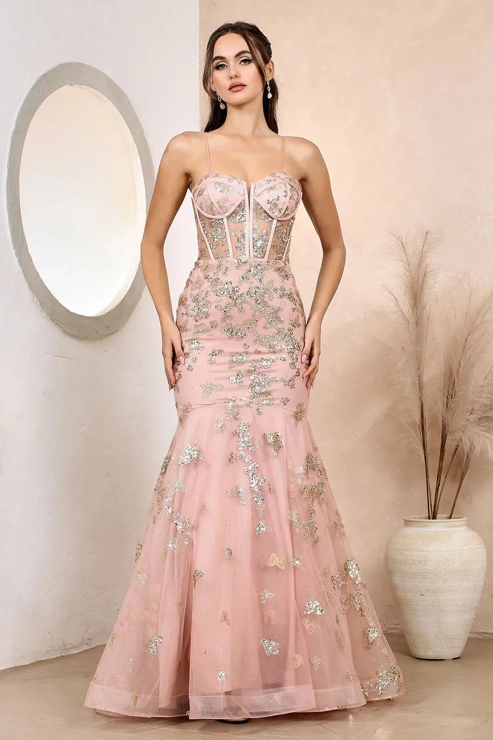 Strapless Prom Dresses Lace Appliques Tulle Mermaid Wedding Dress Shiny Sequins Floor-Length Vestidos De Fiesta - Image 3