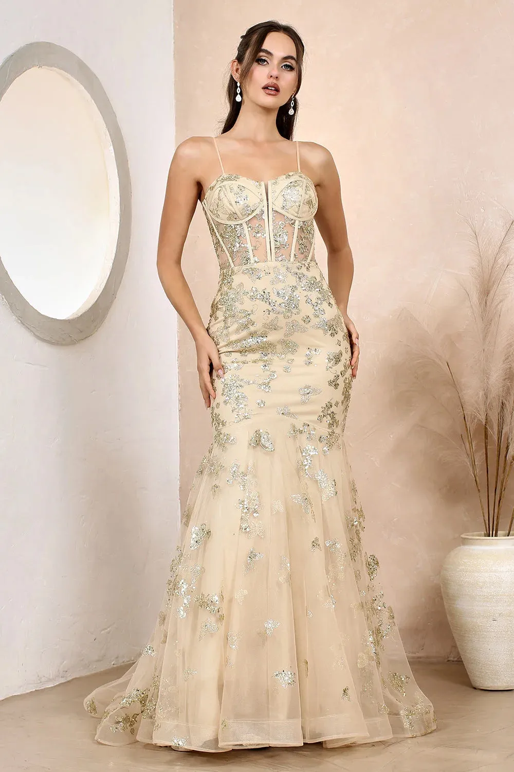 Strapless Prom Dresses Lace Appliques Tulle Mermaid Wedding Dress Shiny Sequins Floor-Length Vestidos De Fiesta - Image 4