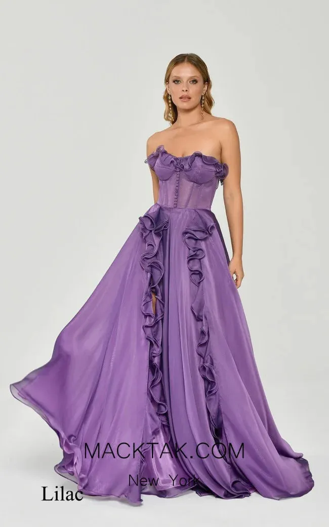 Strapless Simple Prom Dress A-line Chiffon Prom Dress Elegant Sleeveless Floor-Length Backless Vestidos De Fiesta - Image 3
