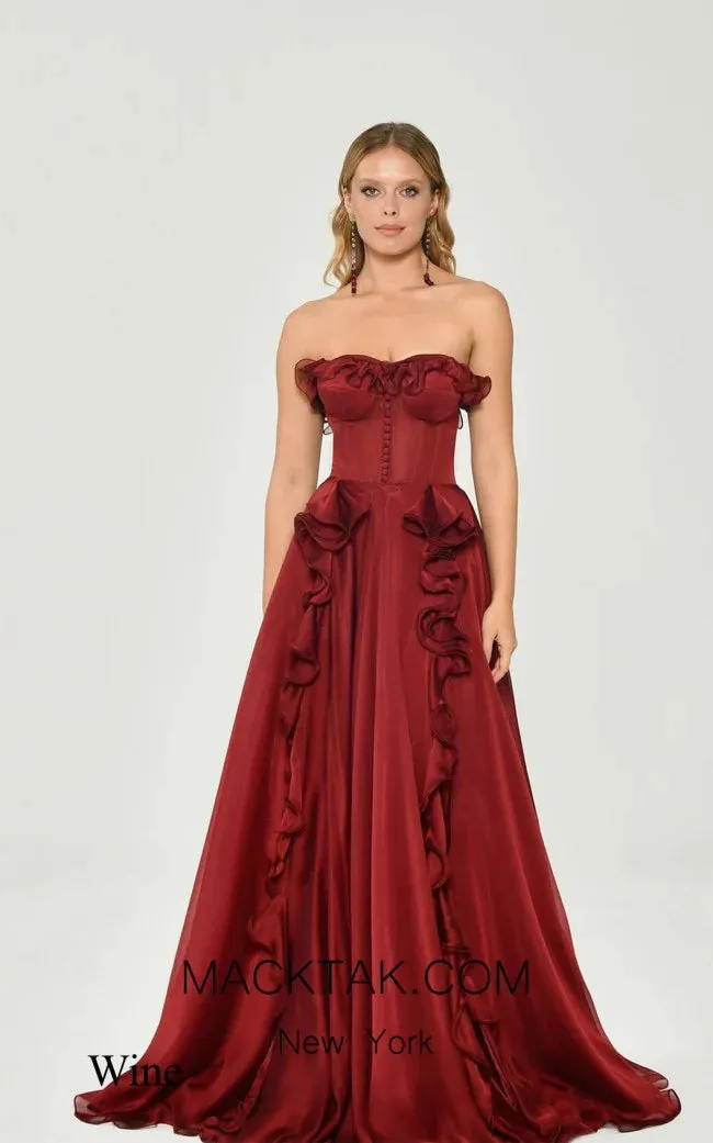 Strapless Simple Prom Dress A-line Chiffon Prom Dress Elegant Sleeveless Floor-Length Backless Vestidos De Fiesta - Image 5