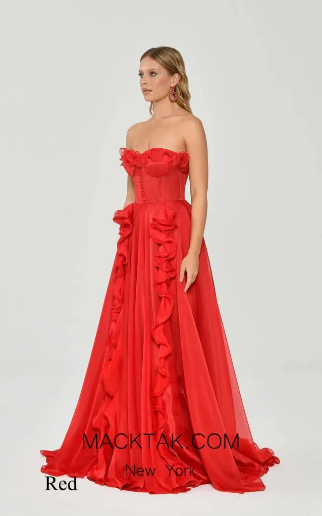 Strapless Simple Prom Dress A-line Chiffon Prom Dress Elegant Sleeveless Floor-Length Backless Vestidos De Fiesta - Image 7