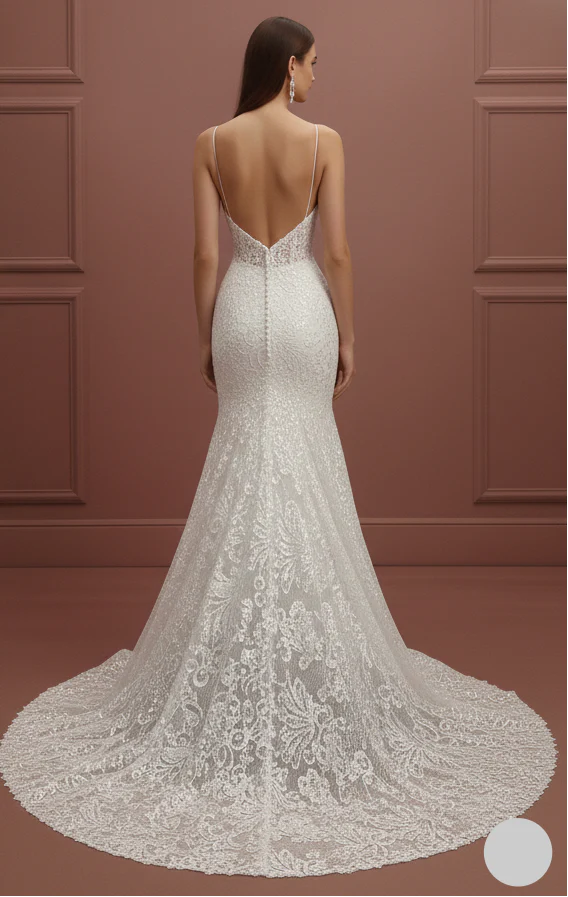 Cathedral Veil Wedding Dress Matching Long Lace Set Bridal - Image 3