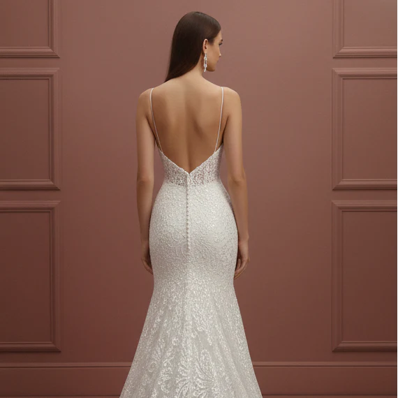 Cathedral Veil Wedding Dress Matching Long Lace Set Bridal - Image 5