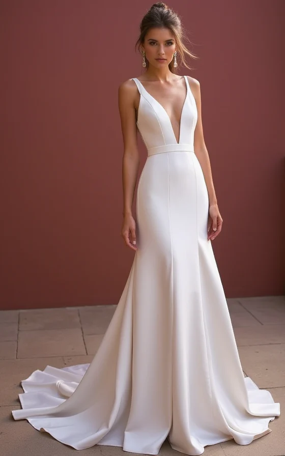 Stunning Mermaid Wedding Dress with a Flared Skirt for a Glamorous Look - Image 2