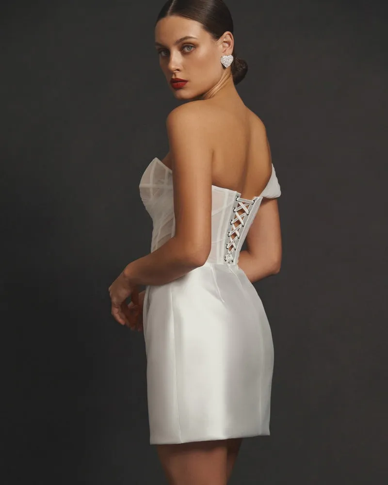 Caddy Ivory Dress & Train Wedding Dress Vestido De Novia Bow Bridal Gown Skirt Court Train Dress Satin - Image 3