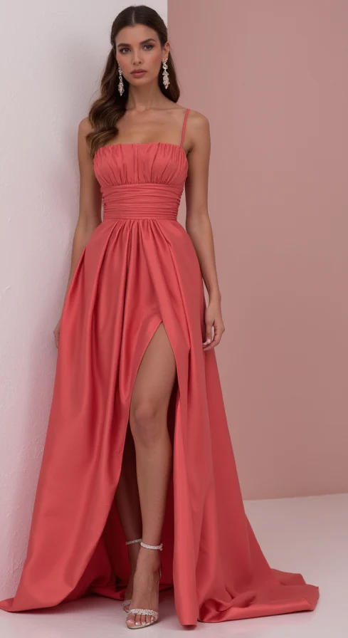 Timeless Evening Gown and Prom Dress with a Simple Design for a Sleek Look - Image 2