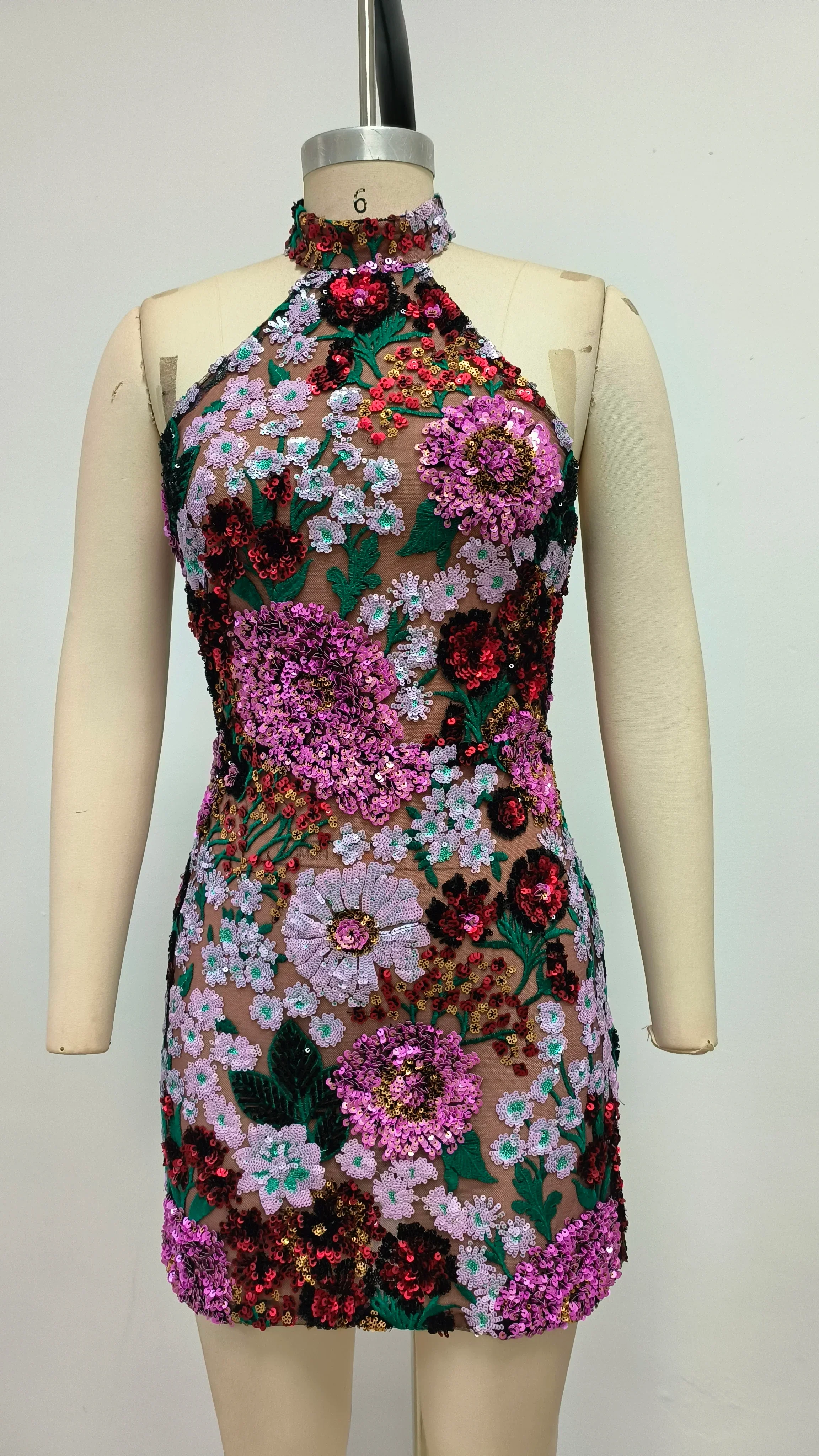 Women Sexy Off the Shoulder Embroidery Bodycon Mini Dress Elegant Evening Party Birthday Girls' Vacation Outfit - Image 5
