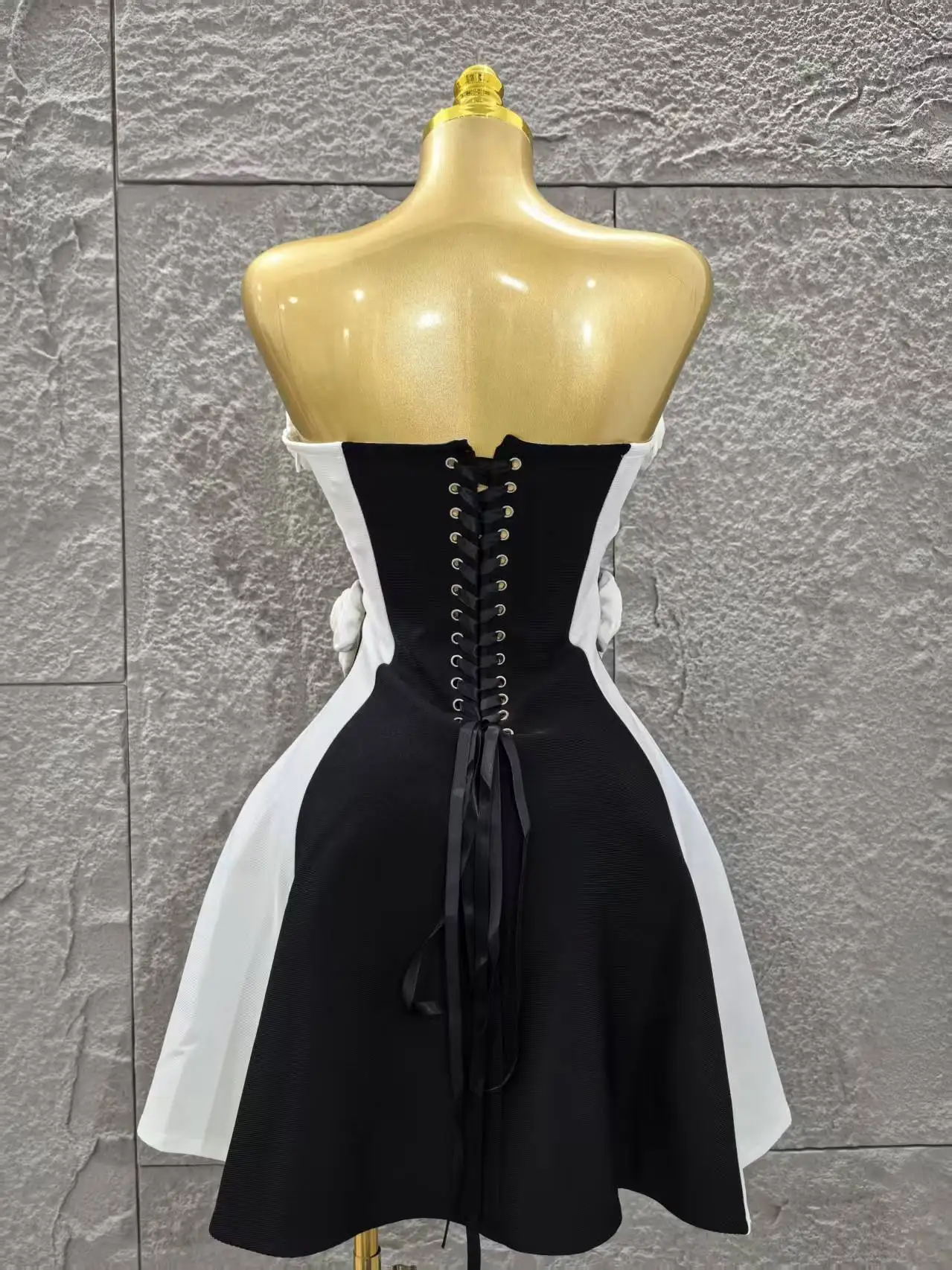 Women Sexy Strapless Florals A-line Mini Bandage Dress Cute Girls' Birthday Party Fashion Cocktail Outfit - Image 6