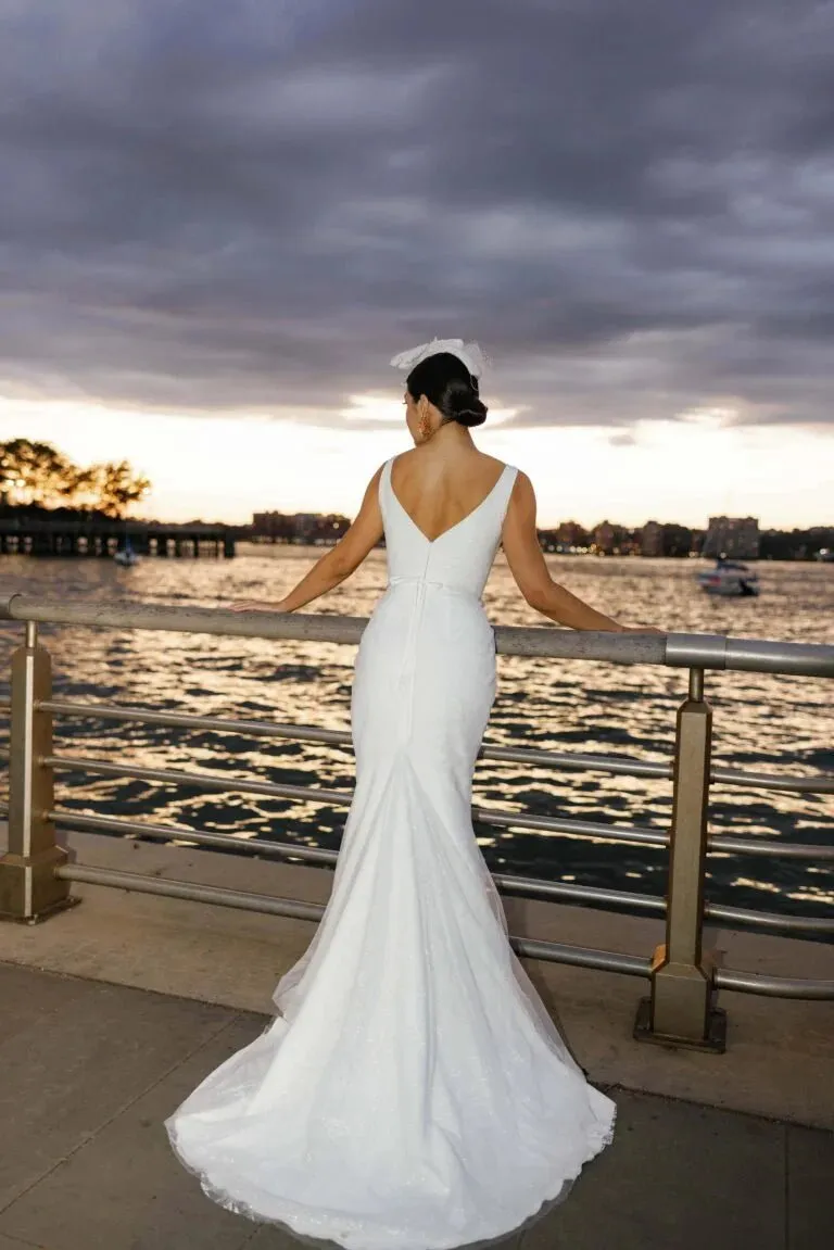 Trendy Mermaid Brides Wedding Dresses Square Neck Tulle Belt Straight Backless Zipper Abito Da Sposa Customized - Image 2