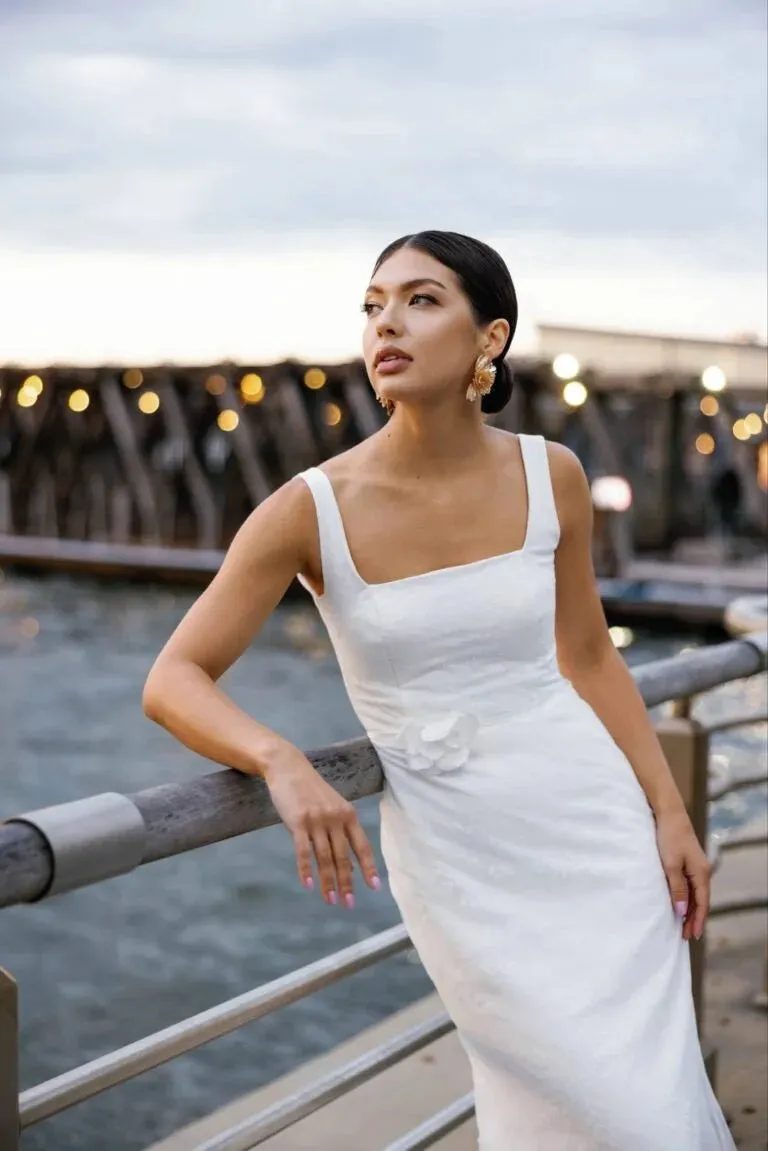 Trendy Mermaid Brides Wedding Dresses Square Neck Tulle Belt Straight Backless Zipper Abito Da Sposa Customized - Image 3