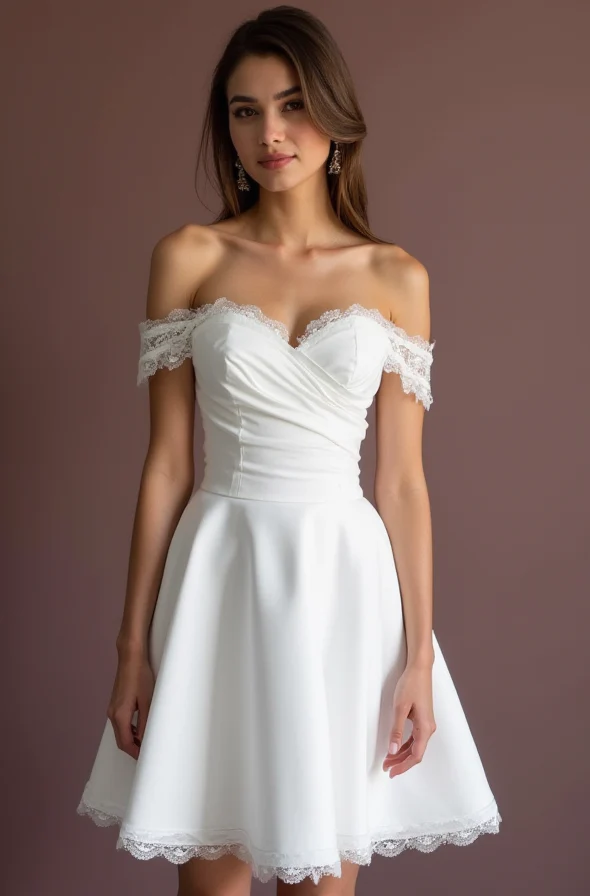 Trendy Short Wedding Dress and Mini Dress with a Tiered Skirt for Extra Volume - Image 2