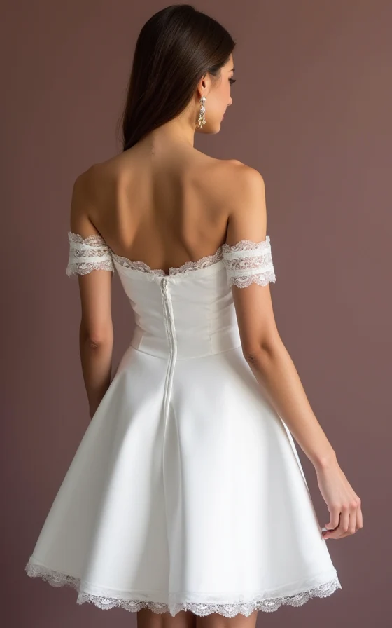 Trendy Short Wedding Dress and Mini Dress with a Tiered Skirt for Extra Volume - Image 3