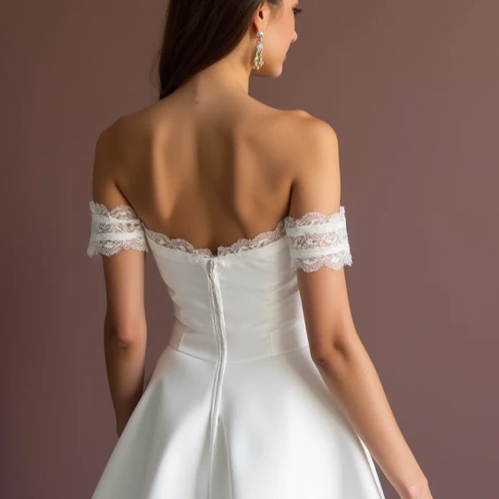 Trendy Short Wedding Dress and Mini Dress with a Tiered Skirt for Extra Volume - Image 5