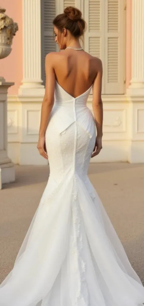 Trumpet Wedding Dress with a Flattering Fit-and-Flare Design - Image 3
