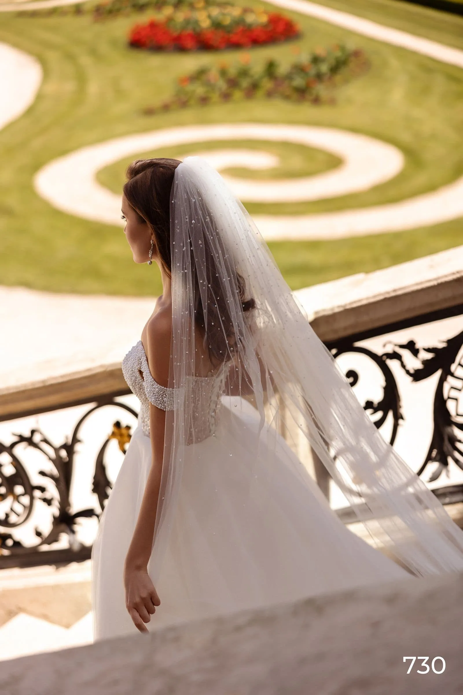 Tulle A-Line Wedding Dress Vestido De Noiva Shining Off the Shoulder Beach Bride Button Bridal Gowns - Image 3