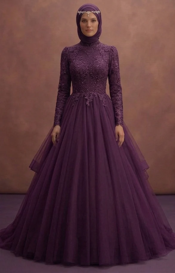 Tulle Muslim Prom Dresses – Princess-Inspired Modest Styles - Image 2