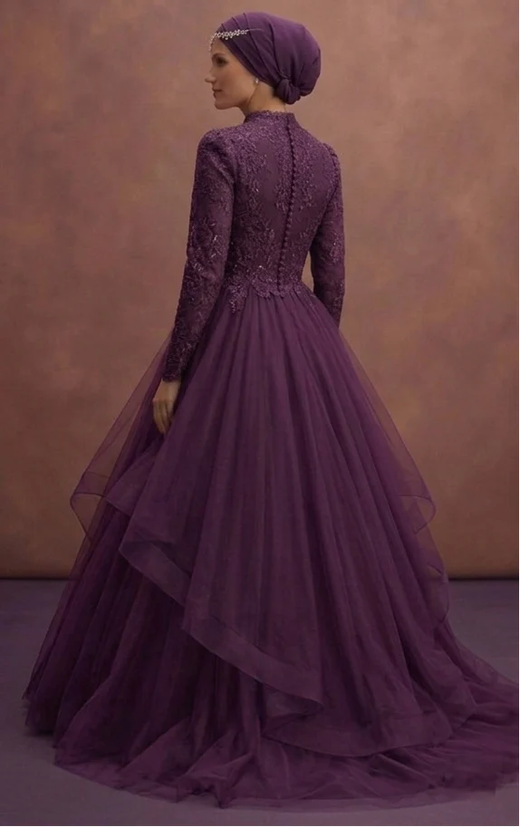 Tulle Muslim Prom Dresses – Princess-Inspired Modest Styles - Image 3